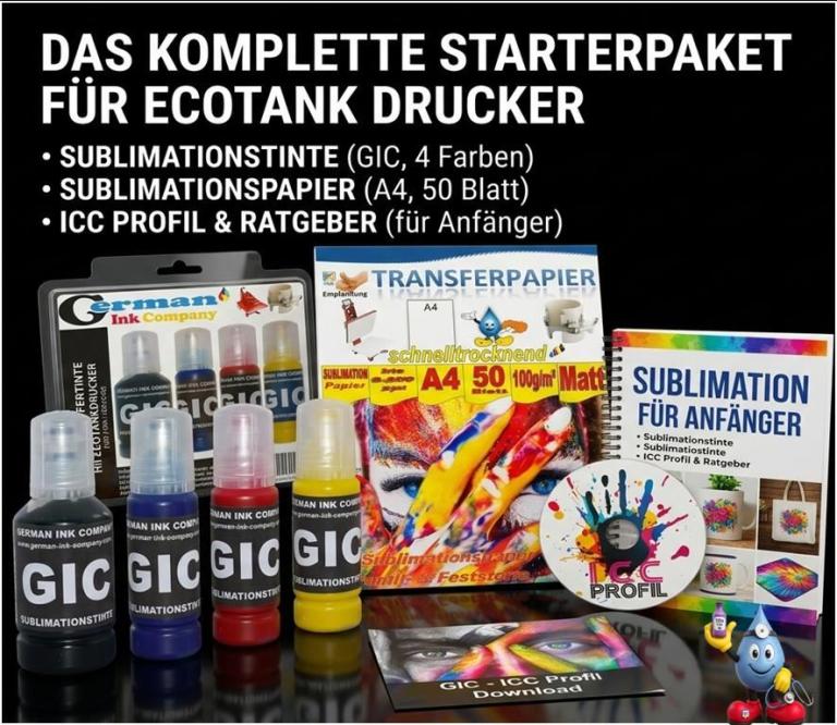 Sublimations Starterset für Ecotankdrucker